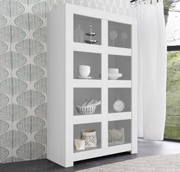 Libreria bianco opaco con 8 vani