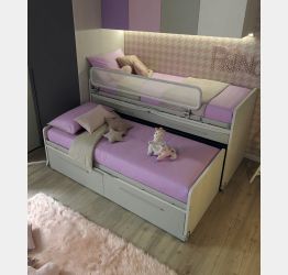 Letto multifunzionale Space con scrivania e cassetti Moretti Compact