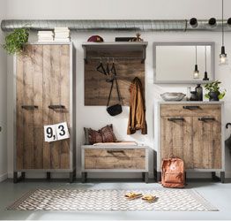 Arredodacasa.com Mobile Da Ingresso Nero E Rovere Chiaro Moderno Di Nuova  Generazione Appendiabiti Innovativi. Mobiletto Con Contenitore Con Specchio  Ripiani E Ganci Attaccapanni IU18 : : Casa e cucina