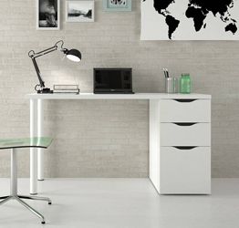 Scrivania con 3 Cassetti colore Bianco Artik