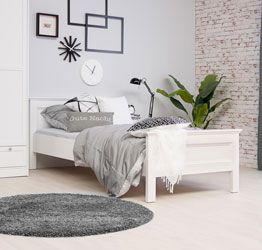 Letto singolo Milk per camerette in finitura Bianca, 90 x 200