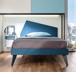 Letto ragazzi Iceberg una piazza e mezza Moretti Compact, Blu navy