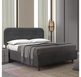 letto contenitore piazza e mezza grigio