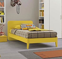 Letto singolo Giallo zafferano per camerette