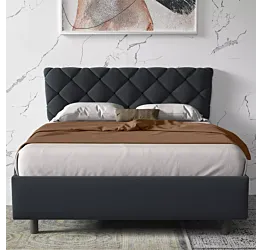 letto con box grigio scuro