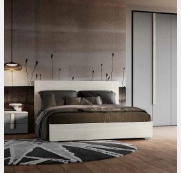 letto semplice in legno, bianco