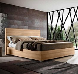 Letto matrimoniale versione king size, design moderno