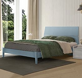 Letto matrimoniale Rovere gesso con testata curva