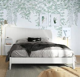 Letto matrimoniale Edge plus in finitura Rovere Bianco