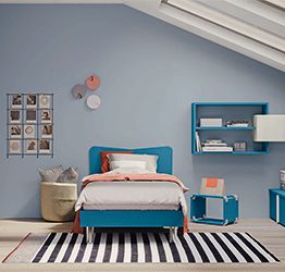 Letto piazza e mezza Cadaques con piedini trasparenti