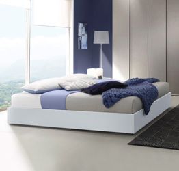 Letto sommier king size, finitura Grigio alluminio