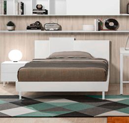 Letto una piazza e mezza POP 02, finitura Verde Salvia e Bianco