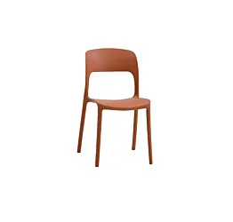 Sedia per interni ed esterni, 42x83x50 h cm, color Terracotta