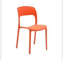 Sedia in polipropilene colore Arancio da esterni