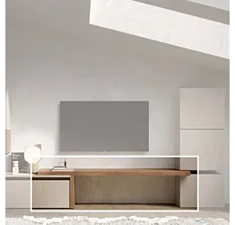 Mensola a terra moderna L.184 cm, Made in Italy