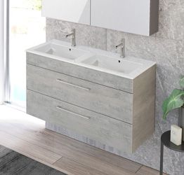 Mobili per bagno doppio lavabo L.118, Jog 38