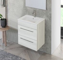 Mobiletto bagno con lavabo e 2 cassetti, Jog 24