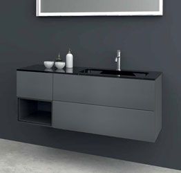 Set bagno Comfivo E104 (Nero + Grafite) - Mobili da bagno