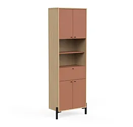 mobile colonna bagno rosa