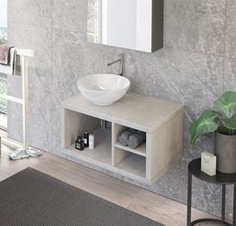 Mobile bagno sospeso L.80 con ripiano, Niagara 28