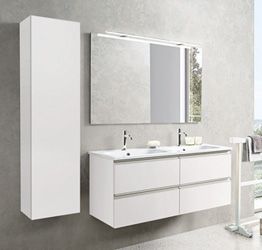 Arredo bagno completo, mobile con con lavabo integrato e 4 cassetti, Havasu 15