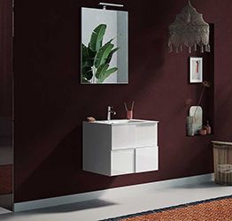 Mobile bagno sospeso completo Luxury con colonna - Le Chic Arredamenti