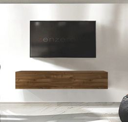 Mobile TV Moderno / Tavolino TV / Porta TV Elegante con Ripiani in Vetro  140 cm (Bianco Opaco / Grigio Lucido, senza LED) - Bianko