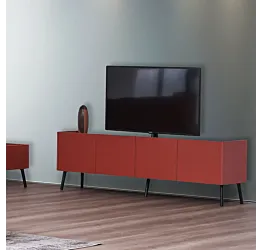 porta tv rosso