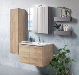 Mobile bagno prezzo basso, mobile con lavabo integrato, Havasu 24 Bis