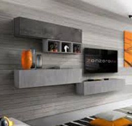 Pareti per soggiorno parete soggiorno economica moderna e di design Ossido e Beton