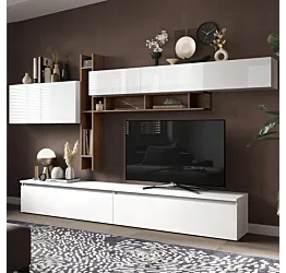 parete con librerie mercure