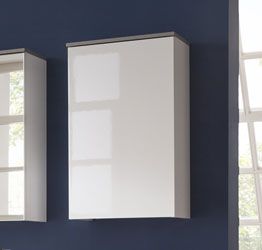 Mobiletto bianco Laccato e top Grigio Cemento da bagno