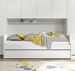 Letto per armadio ponte 90 x 200 colore Bianco