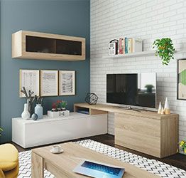 Credenza alta Nebraska rovere scuro ▷ in offerta su Garnero Arredamenti