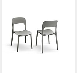 Sedia in polipropilene colore Grigio moderno
