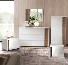 Set Noce naturale e Noce bianco, design moderno