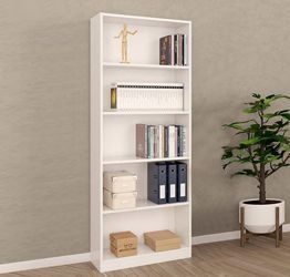 SELMA - Libreria sospesa soggiorno in stile moderno - 129,5x20x65 - 7  ripiani