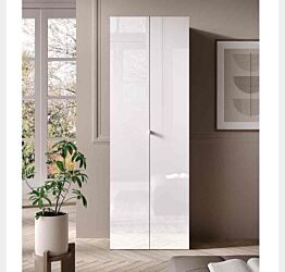 Armadio 2 ante e 3 ripiani H.180 cm, finitura Bianco 