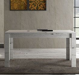 Tavolo shabby chic con allungo laterale L.180