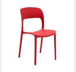 Nuova sedia conveniente da giardino rossa