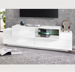 Mobile televisione L.160 cm in offerta, colore Bianco 