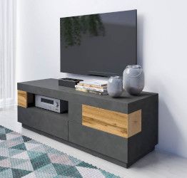 Porta TV  moderno L.160 con 1 anta ribalta e 2 cassetti