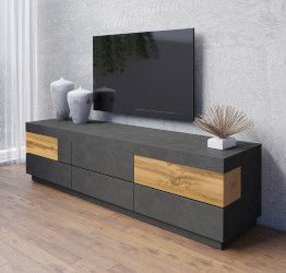 Mobile da soggiorno, porta TV rovere naturale e antracite