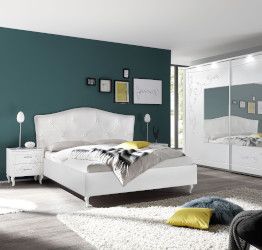 CAMERA DA LETTO CON LETTO CONTENITORE ANTE SCORREVOLI MOD. FABIANA