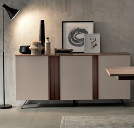 Madia Annecy color cachemire a 3 ante dal design moderno, Made in Italy