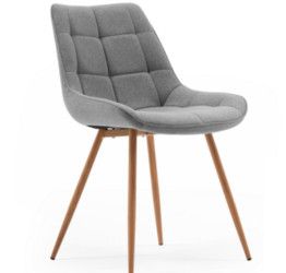 Sedie Nordik di design, colore grigio chiaro