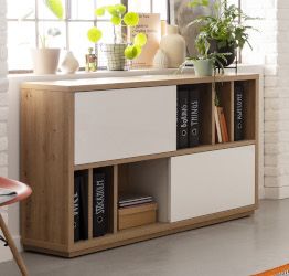 Libreria moderna design rovere Amira2