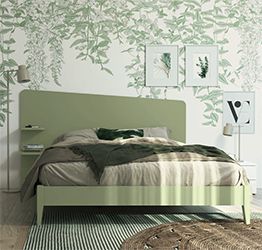 Letto matrimoniale Edge plus in finitura Rovere gesso