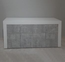  Madia di Design Bianco Lucido con ante Beton