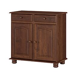 Credenza classica 2 ante, legno massello, finitura mocca